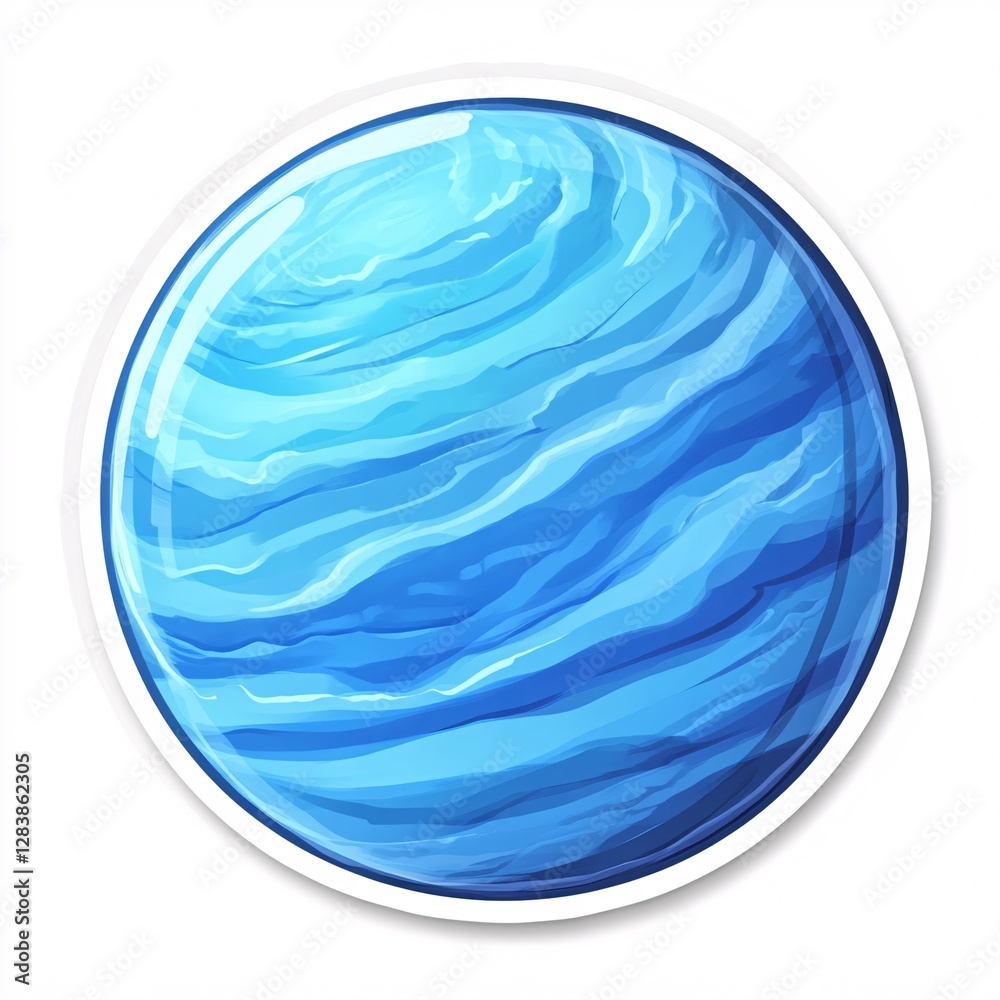 Neptune Sticker Featuring a Deep Blue Atmosphere Neptune Sticker Featuring a Deep Blue Atmosphere