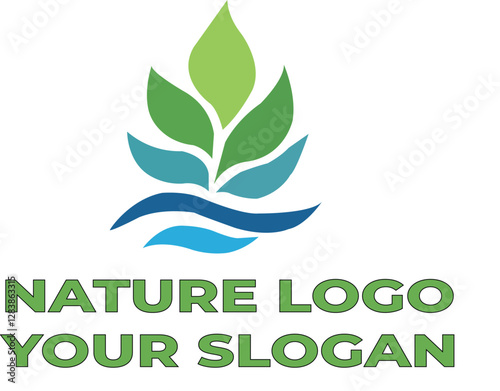 Nature-inspired logo design for an eco-friendly brand.