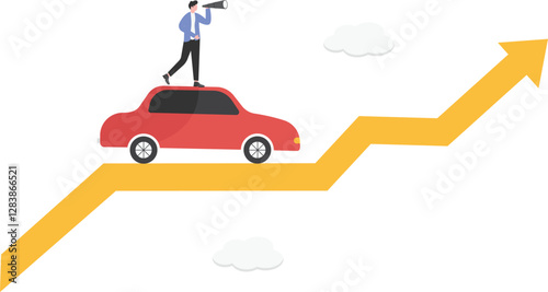 Businessmen set their business goals to help them reach the top in the market

