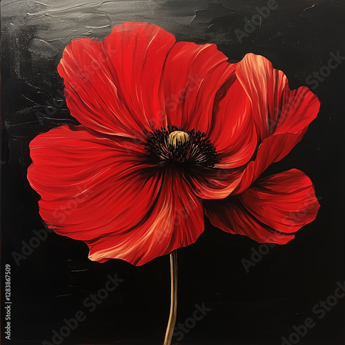 red flower.
