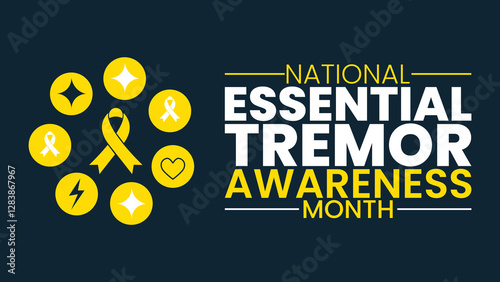 National Essential Tremor Awareness Month Banner, Neurological Health and Support