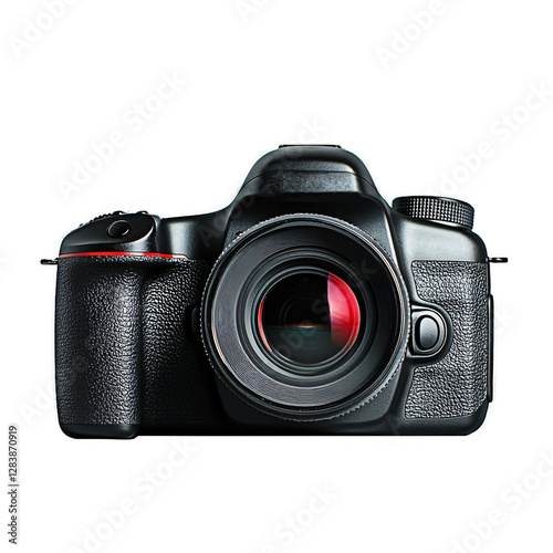 Modern digital camera isolated on transparent background with copy space. photo