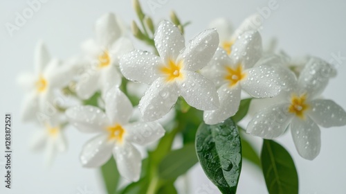 white flowers with water droplets