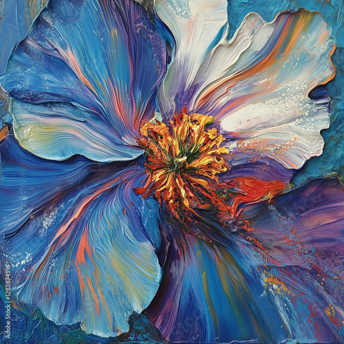 fractal pattern design colourful flower.
