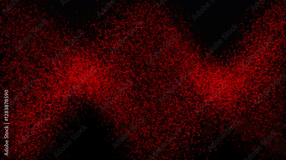 Abstract glowing digital cyber wave made of particles and dots moves on a black background, big data visualization, Abstract glowing digital cyber wave made of particles and dots moves on a black background, big data visualization,