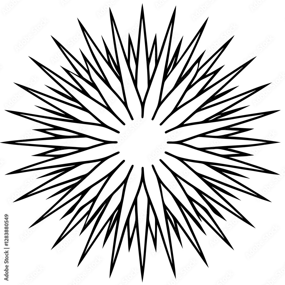 Abstract Sea Urchin Vector Illustration Abstract Sea Urchin Vector Illustration
