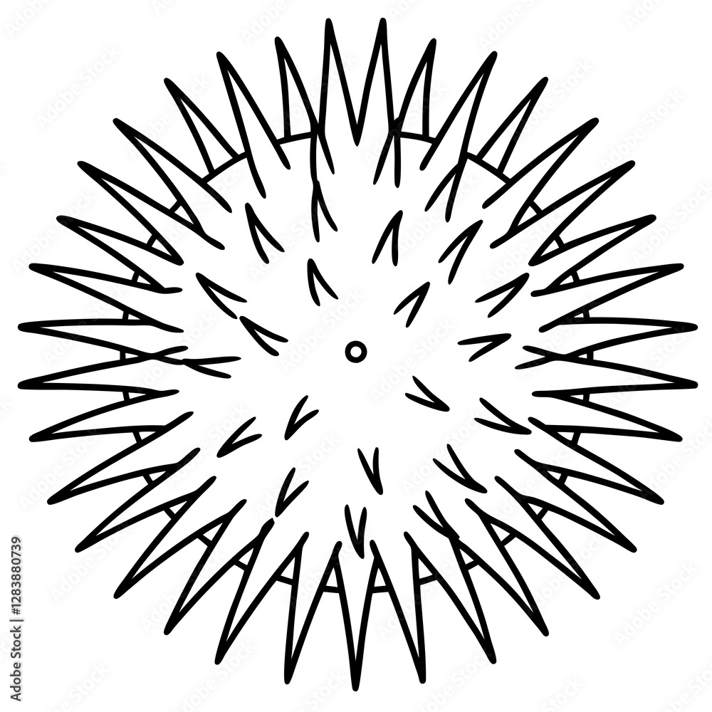 Abstract Sea Urchin Vector Illustration Abstract Sea Urchin Vector Illustration