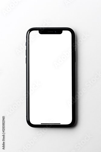 Realistic smartphone with a transparent screen. Smartphone mockup isolated on transparent background.