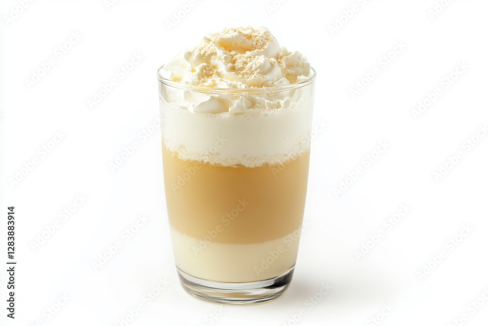 Glass of laban (buttermilk) isolated on white background. Glass of laban (buttermilk) isolated on white background.
