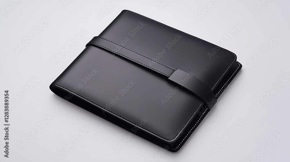 Elegant Black Leather Folder with Minimalist Design for Professional Use and Organization Elegant Black Leather Folder with Minimalist Design for Professional Use and Organization