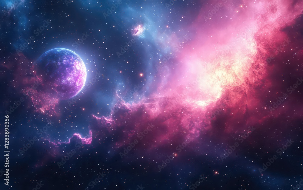 Obraz premium space galaxy background