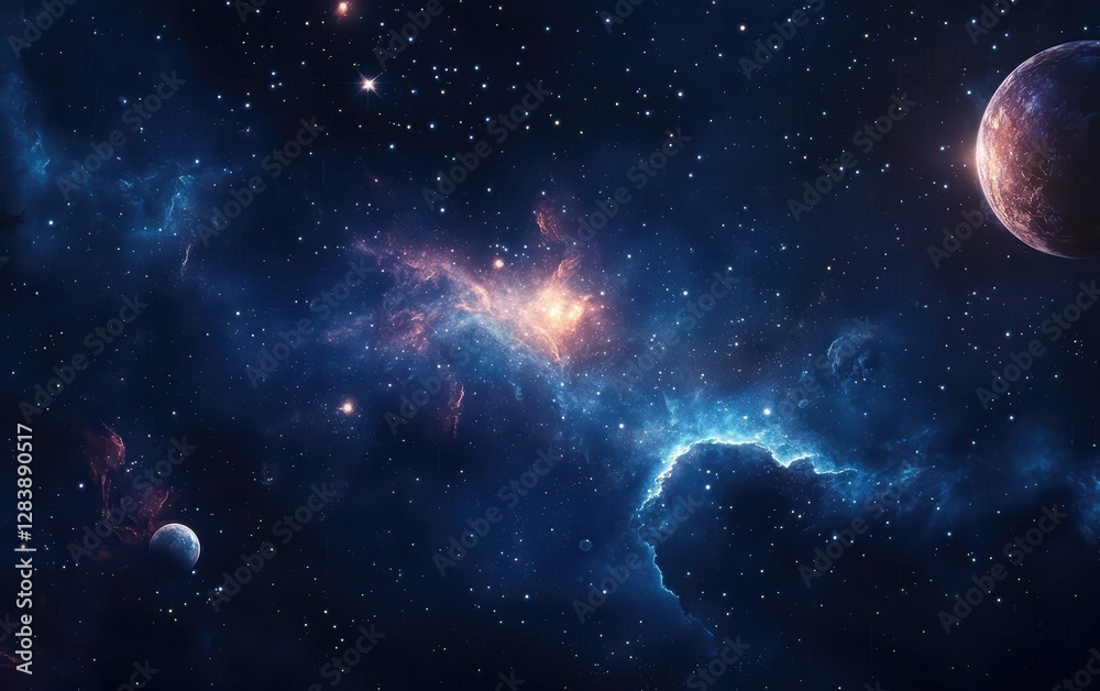 Obraz premium planet in space, galaxy