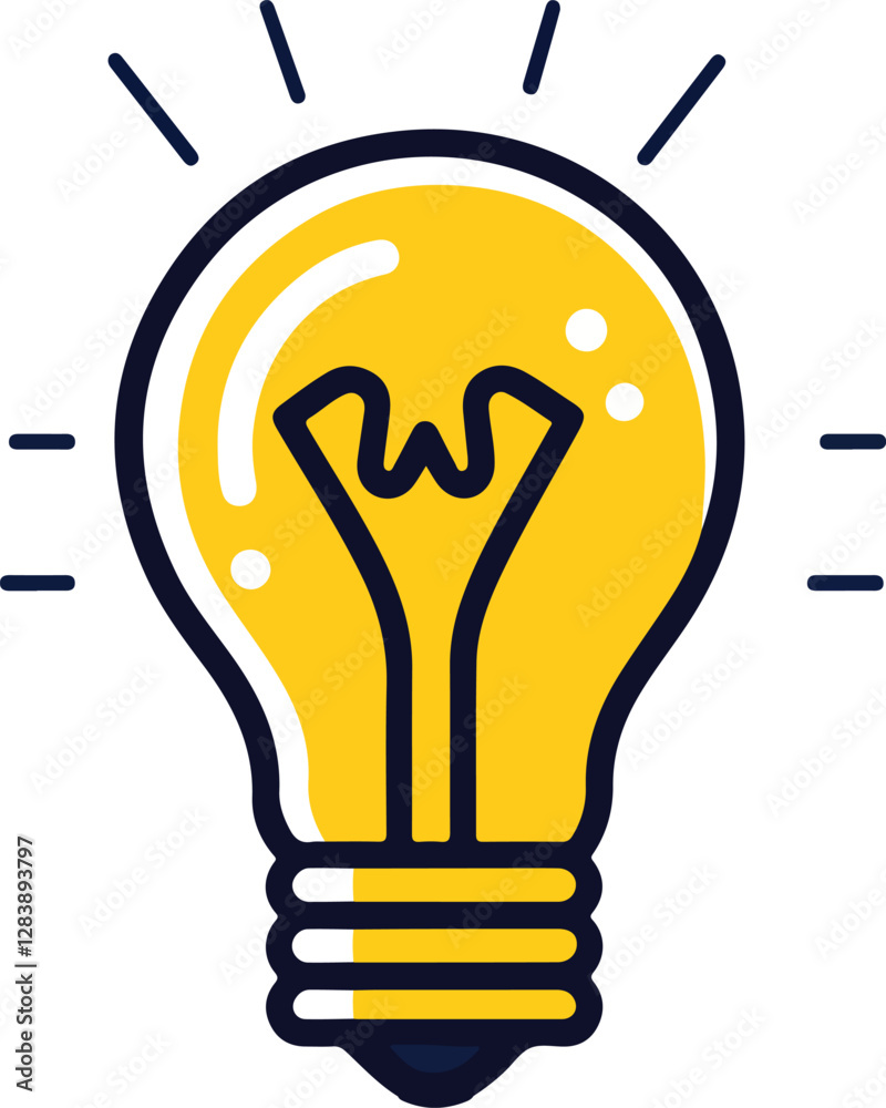 Fototapeta premium Bulb Light Idea Vector Illustration