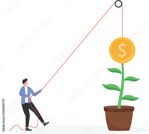The business team draws capital from investors to build a successful and growing business.

