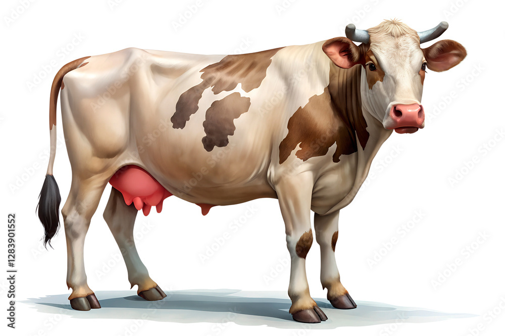 cow on white background cow on white background