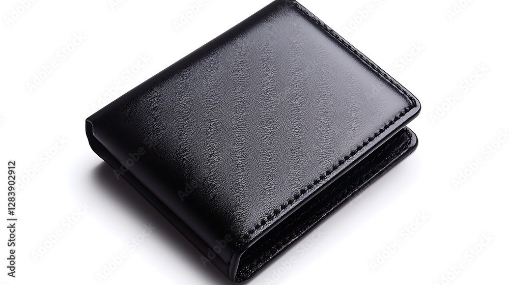 Elegant Black Leather Wallet with Clean Lines and Simple Design for Minimalist Lifestyle and Fashion Elegant Black Leather Wallet with Clean Lines and Simple Design for Minimalist Lifestyle and Fashion