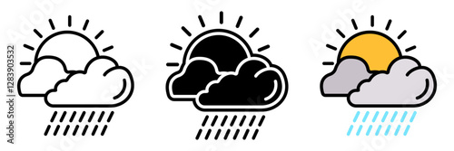 Drizzling is light rain with small droplets, often occurring before heavier rainfall.