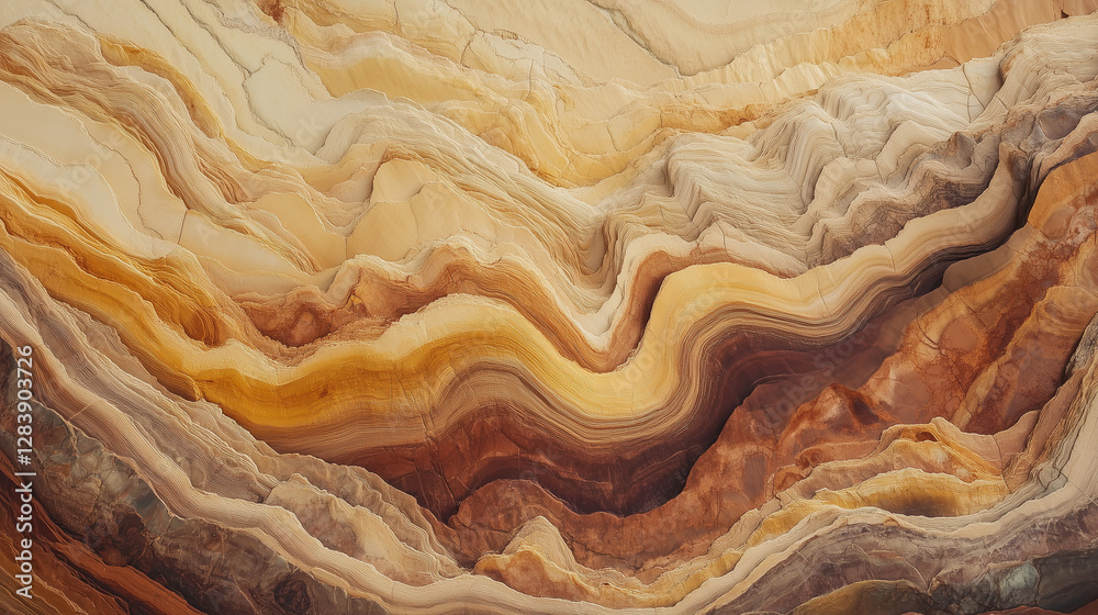 Different colors of layers in a cross-section of a sandstone Different colors of layers in a cross-section of a sandstone
