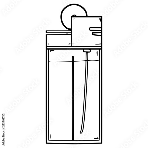 gas lighter illustration hand drawn outline vector