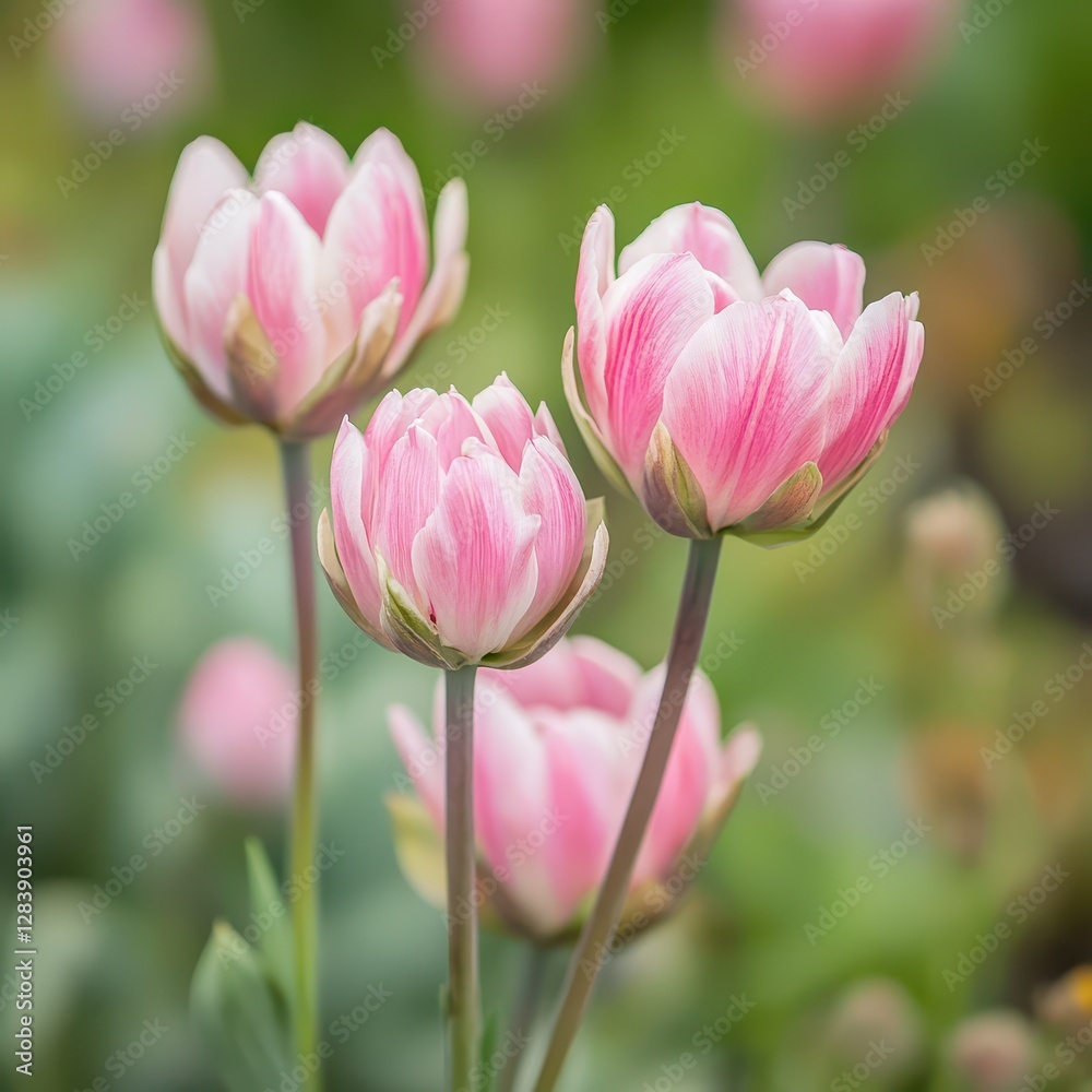 Beautiful pink flowers blooming in a garden Beautiful pink flowers blooming in a garden