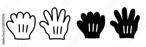drag and drop hand icon vector set, computer hand collection
