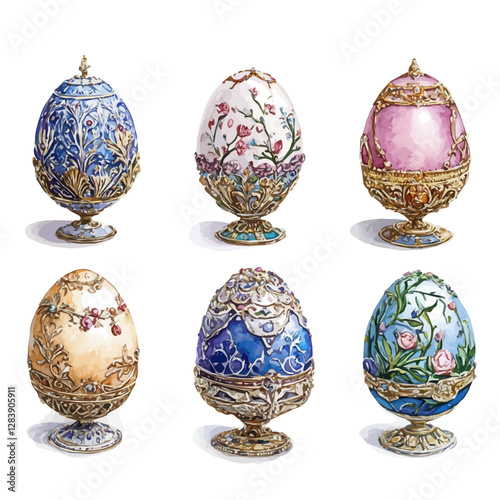 The delicate enamel work and precious gemstones reflect the grandeur of the Russian Empire.
