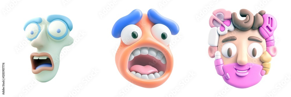 3D Faces with Expressive Emotions and Playful Design 3D Faces with Expressive Emotions and Playful Design