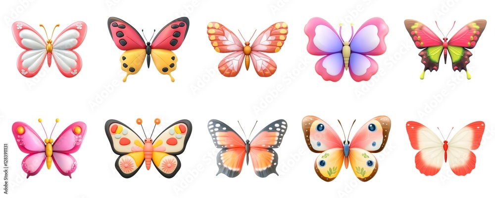 Colorful Butterflies in Nature Design Colorful Butterflies in Nature Design