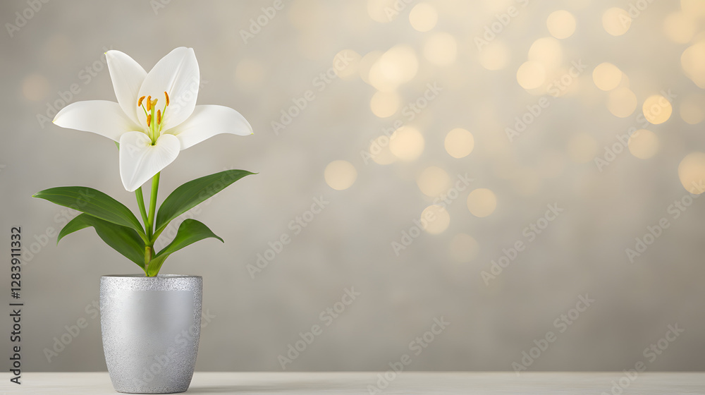 The Annunciation: Close-up of a Luminous White Lily Illuminated by Soft Light
The Annunciation: Close-up of a Luminous White Lily Illuminated by Soft Light