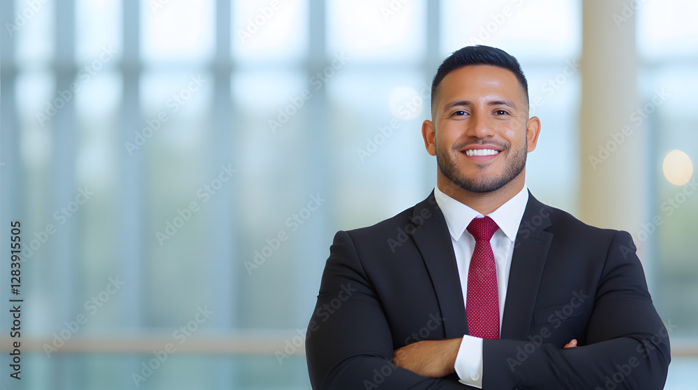 Young Executive Posing for a Picture with a Blurred Background in Professional Attire
Young Executive Posing for a Picture with a Blurred Background in Professional Attire