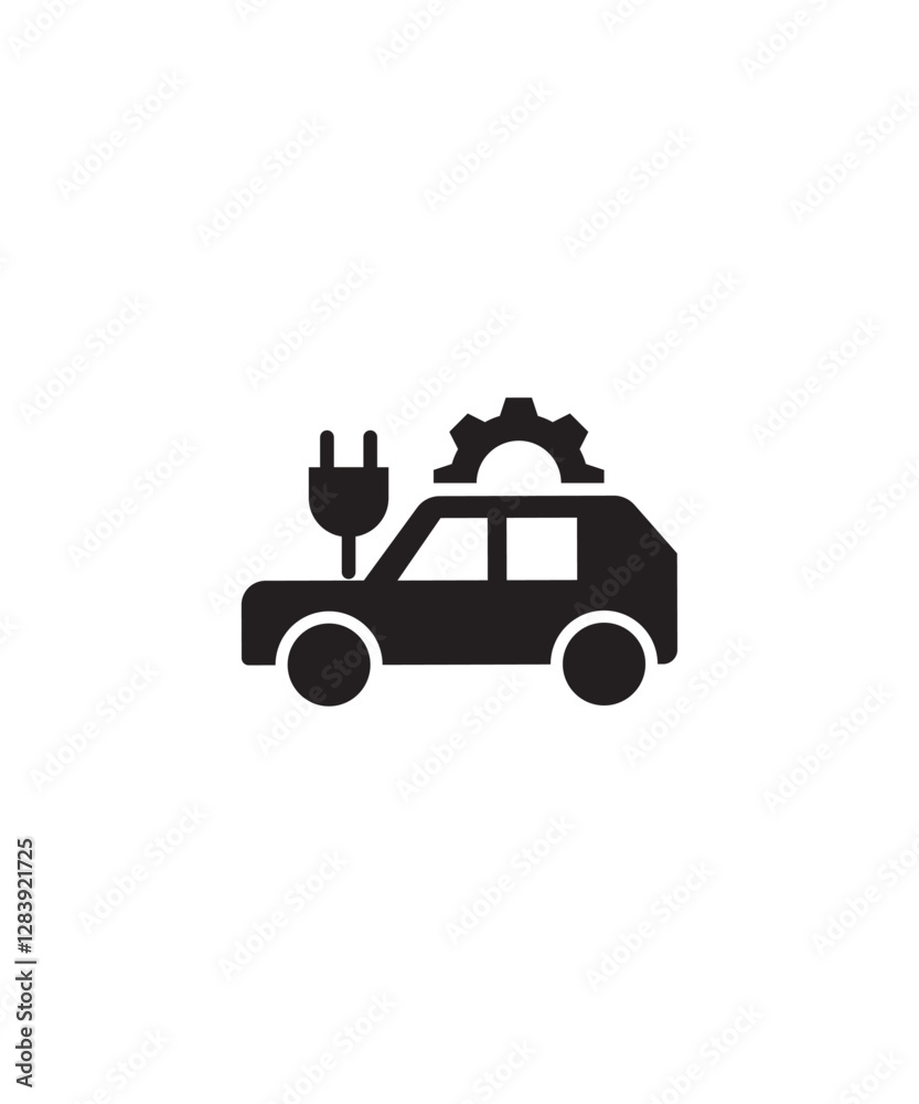 Obraz premium electric car service icon, vector best flat icon.