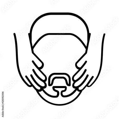 barbershop facial treatment icon