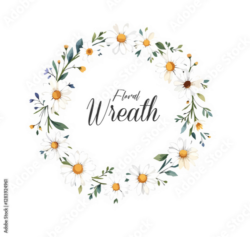 Watercolor Floral Wreath, Wreath Clipart Watercolor, Pastel Pink Flowers Wedding Clipart Wild Floral Clipart	