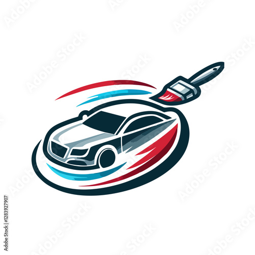 Car Painting Logo Vector Illustration