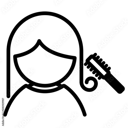 머리카락 드라이 빗 아이콘