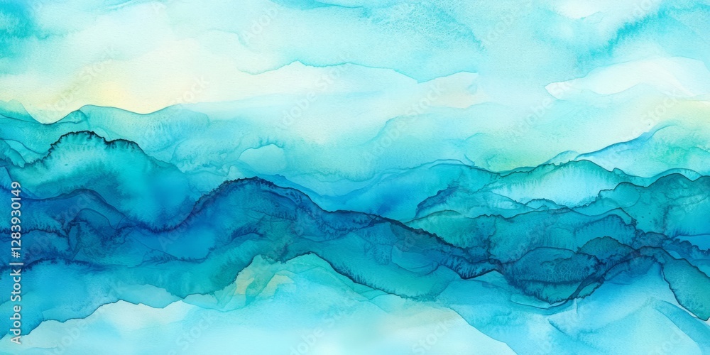 Serene underwater scene featuring calming turquoise and blue hues. Serene underwater scene featuring calming turquoise and blue hues.