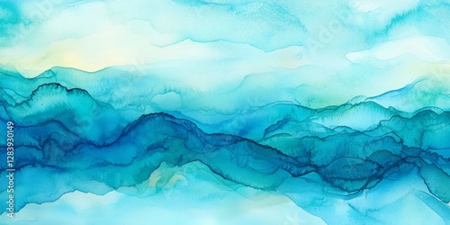 Serene underwater scene featuring calming turquoise and blue hues.