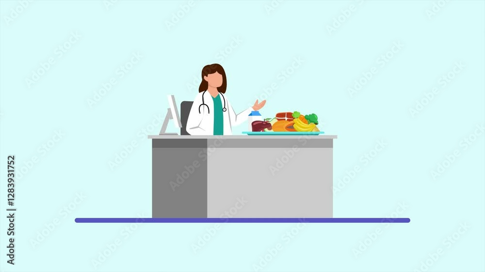 Animated video nutrition concept. Full length animation illustration. High quality 4k footage. Animated video nutrition concept. Full length animation illustration. High quality 4k footage.