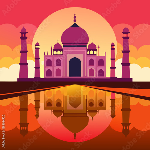 
mahal vector illustration
