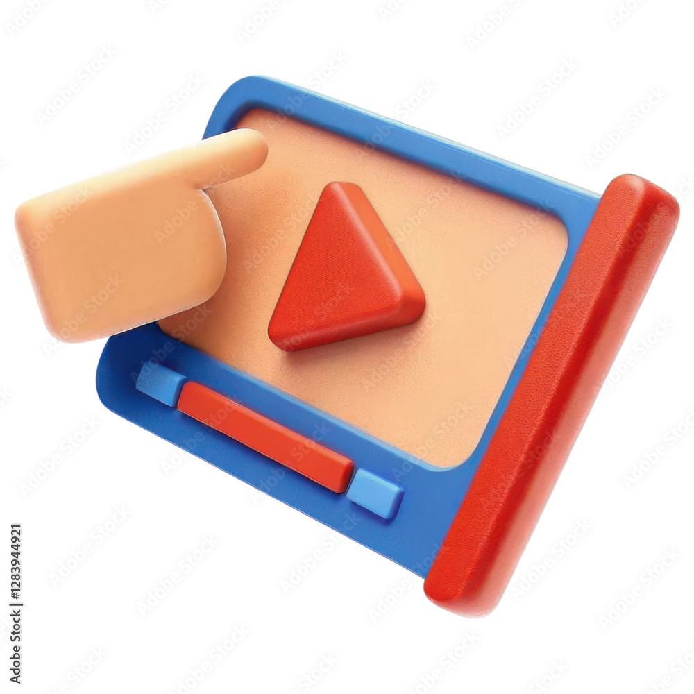 Colorful geometric shapes on a playful background. 3D clipart Colorful geometric shapes on a playful background. 3D clipart