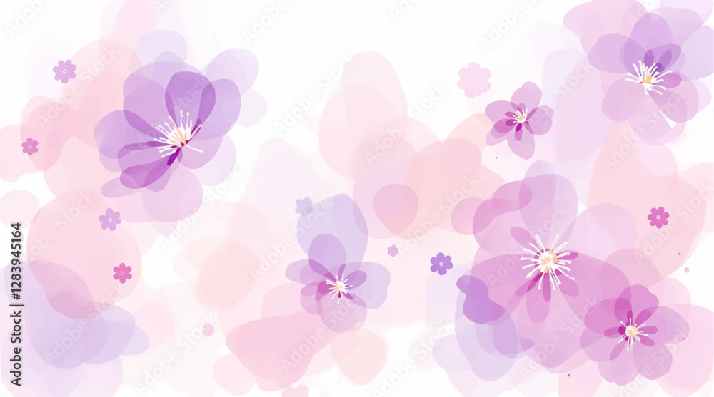 Delicate pink watercolor flowers on a light background. Pattern roses. Delicate pink watercolor flowers on a light background. Pattern roses.