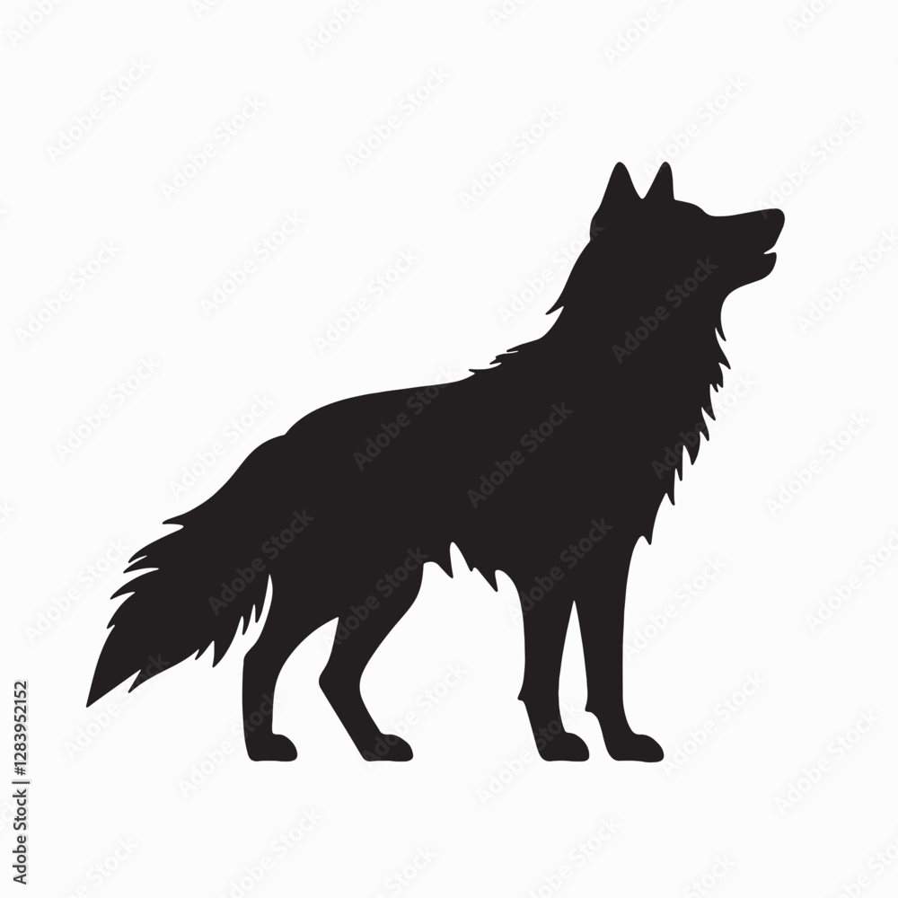 Arctic Wolf Silhouette Braving the Harsh Winter Storm Arctic Wolf Silhouette Braving the Harsh Winter Storm