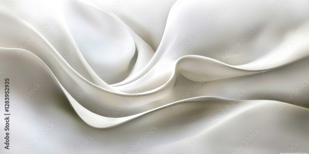 Obraz premium White fabric with a wave pattern