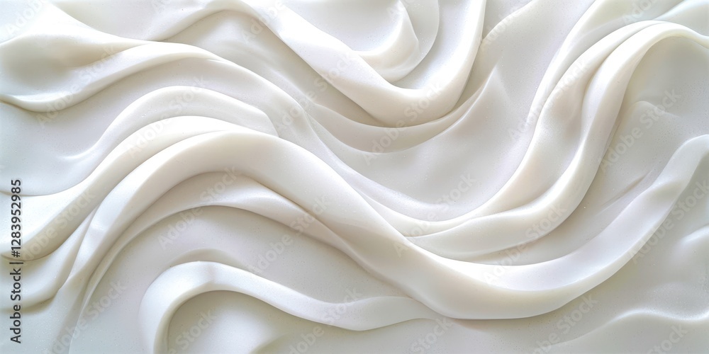Obraz premium White fabric with a wave pattern