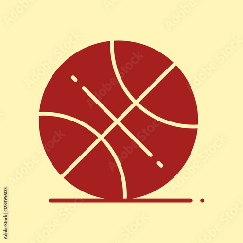 Basketball trendy artwork gorgeous abstract vector illustration colorful practicable design