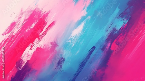Colorful Brush Strokes Create a Dynamic and Artistic Display