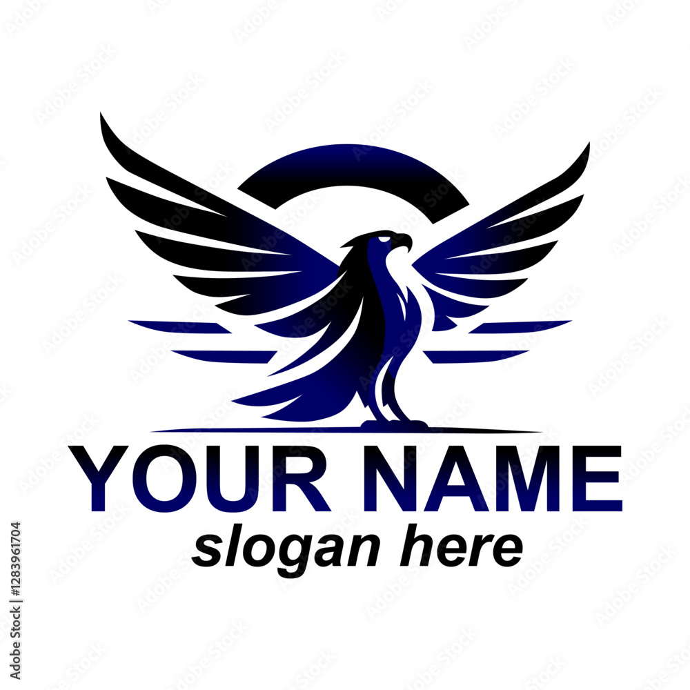 Fototapeta premium Eagle Wings Logo Design