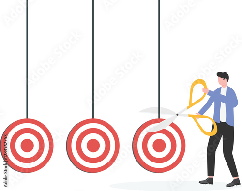 Vector IconBusinessmen set their business goals to help them reach the top in the market

