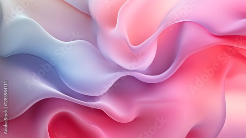 An abstract fluid dynamic composition of flowing smooth gradient textures