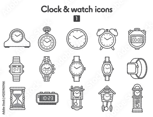 時計のアイコン集